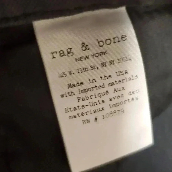 Rag & Bone Men's Standard Issue Fit 1 Slim-Skinny Knee-Rip Jeans Size 34 - Picture 8 of 12